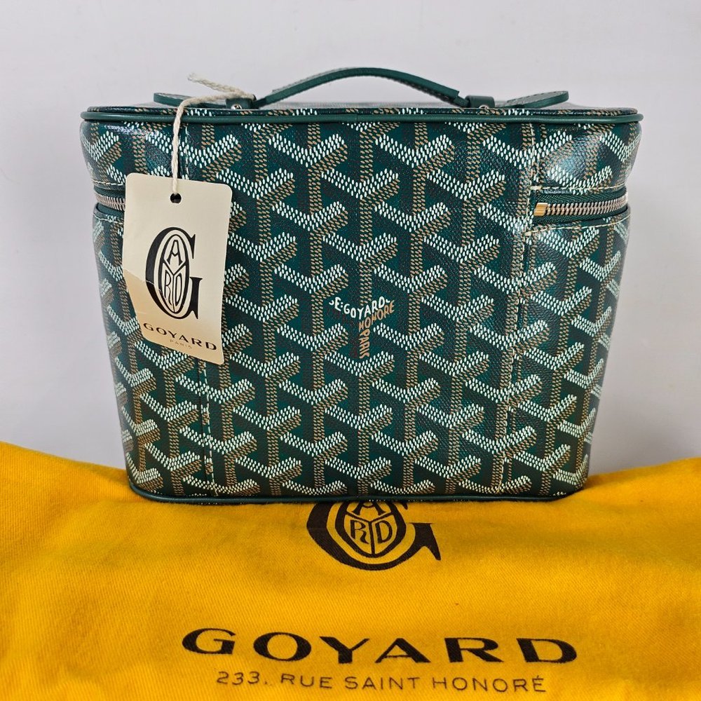 SOLD Goyard Goyardine Muse Vanity Case Green - Picture 2 of 6